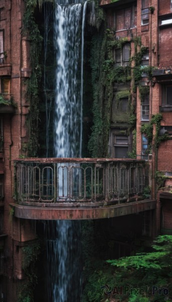 A waterfall in a breathtaking day
