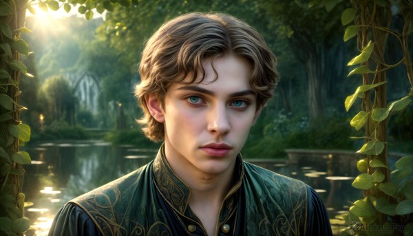 The timeless beauty of a male in a tranquil day
