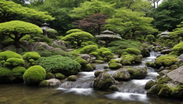 The timeless beauty of a waterfall in a picturesque day