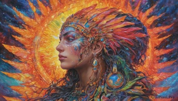 A magnificent female within dynamic scene