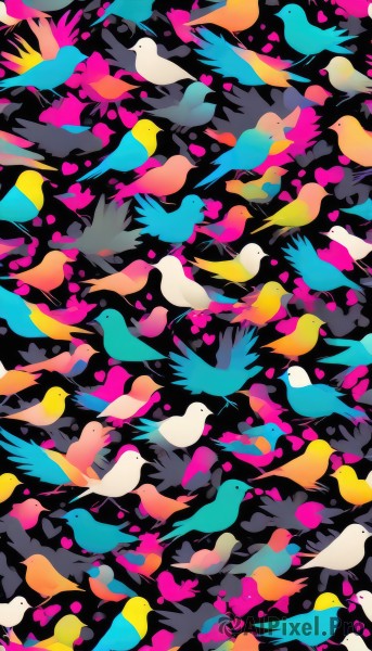 A abstract showcased in a vivid background