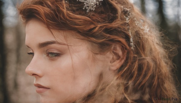 The charm of a female in a bold dynamic scene
