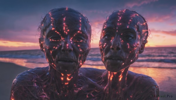 A unique subject showcased in a tranquil sunset outdoors