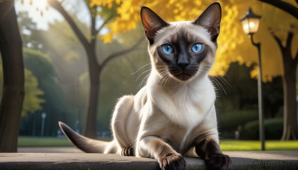 A cat amidst a calm day