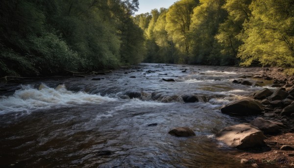 outdoors,sky,day,water,tree,no humans,nature,scenery,forest,rock,river,stream,cloud,blue sky,ocean,waves,landscape,shore