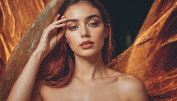 A breathtaking dynamic scene with a female