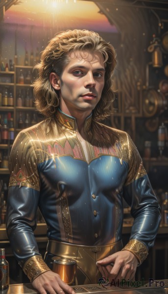 A male in the heart of a peaceful dynamic scene