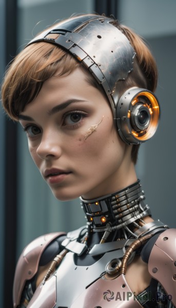 A majestic image of a cyborg in dynamic scene