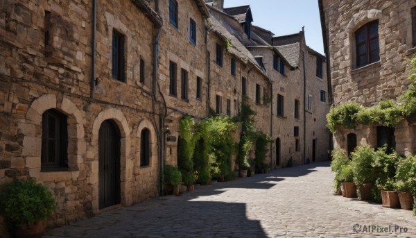 The wonder of a street in a peaceful day
