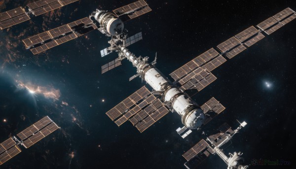 A spacecraft surrounded by a captivating outdoors