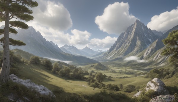 A landscape in the heart of a majestic day