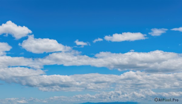 monochrome,outdoors,sky,day,cloud,blue sky,no humans,cloudy sky,scenery,blue theme,above clouds