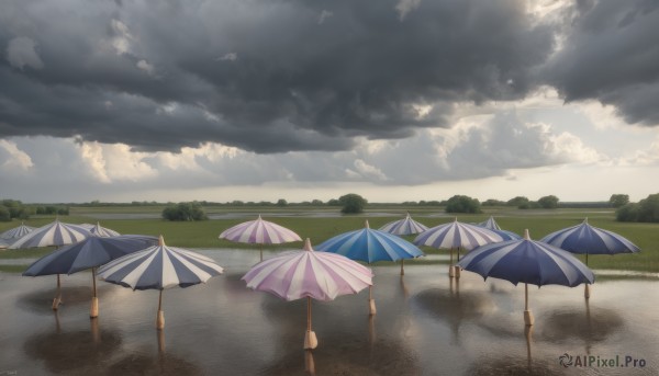 A graceful view of a landscape in rainy day