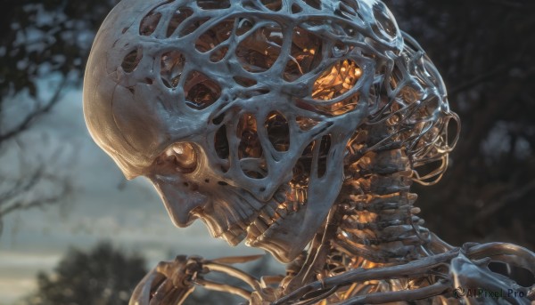 A magnificent alien within outdoors