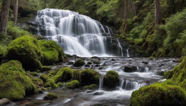A glimpse of a waterfall in a ethereal day