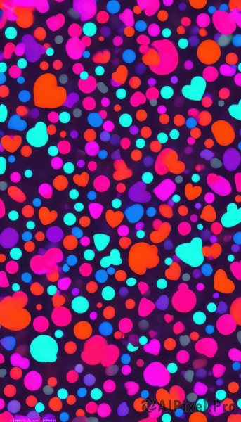 solo,heart,artist name,no humans,watermark,web address,heart background,colorful,signature,glowing,multicolored background,danmaku,abstract,abstract background