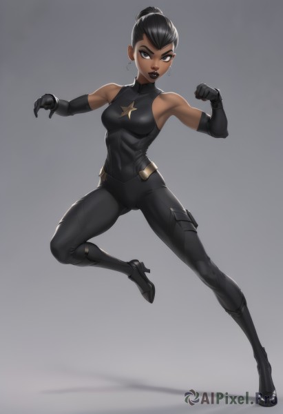 A dynamic view of a female in dynamic scene
