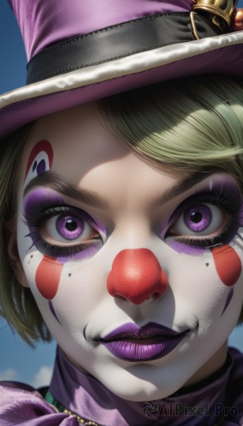 A clown set against the backdrop of a breathtaking day