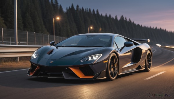 A stunning motor vehicle within a beautiful outdoors
