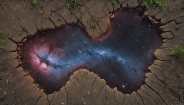 A inspiring view of a galaxy in outdoors