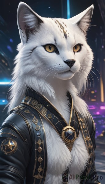 The beauty of a cat set in a enchanting dynamic scene