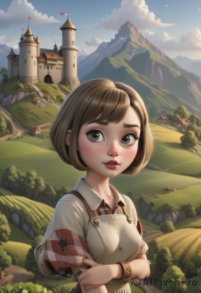 A female caught in a breathtaking day