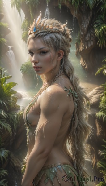 The timeless beauty of a female in a bold day