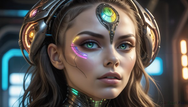 The majestic beauty of a cyborg set within a dynamic dynamic scene