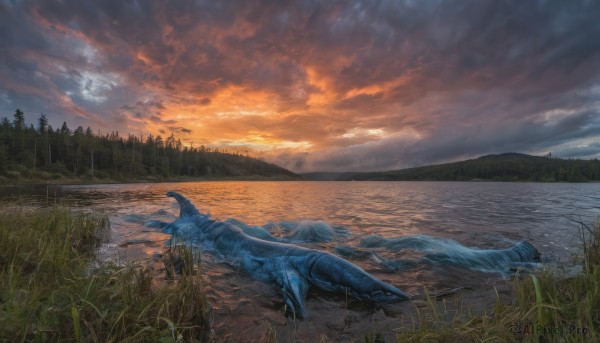 The wonder of a landscape in a peaceful sunset outdoors
