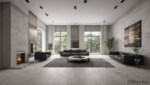A majestic indoors within a vivid fiery day