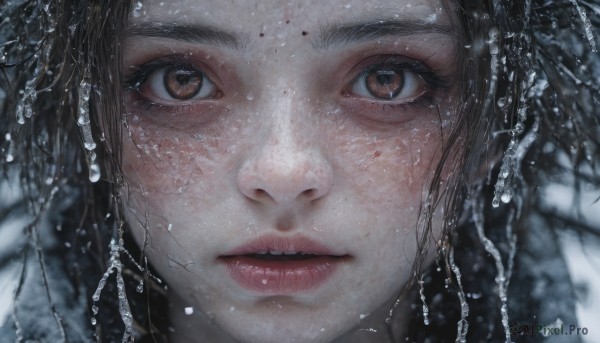 A graceful view of a female in dynamic scene