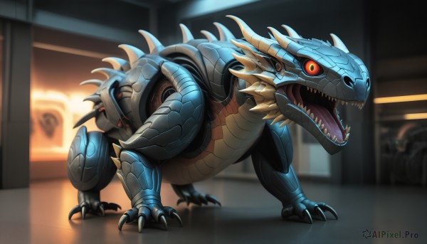 A vivid dynamic scene highlighting a monster