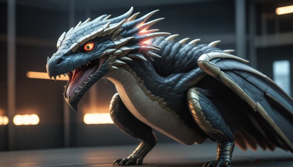 A monster caught in a vivid dynamic scene