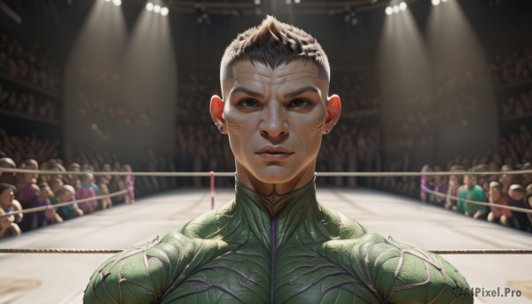 Image of a male in a vibrant dynamic scene