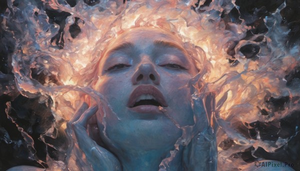 A glimpse of a male in a lush dynamic scene