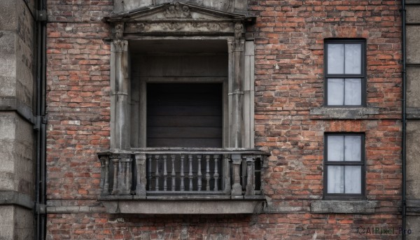 outdoors,no humans,window,night,traditional media,building,scenery,stairs,door,railing,wall,brick wall,balcony,brick,painting (medium),arch,gate