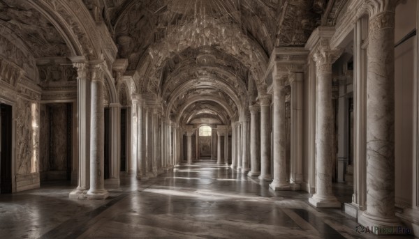 A graceful view of a indoors in sunlight