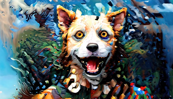 The elegance of a dog in a ethereal dynamic scene
