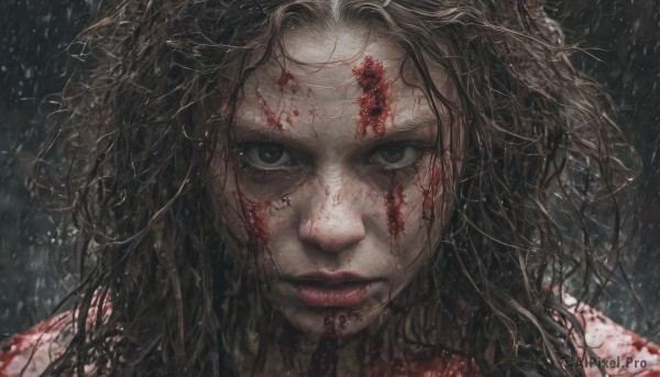 A vibrant female captured in rainy dynamic scene