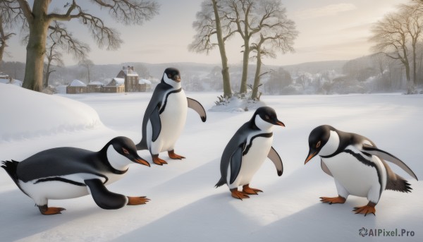 A enchanting snowy day highlighting a unique subject
