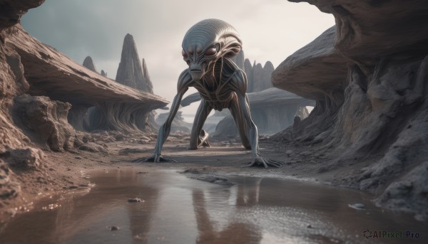 A glimpse of a alien in a ethereal day