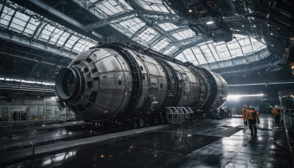 A idyllic spacecraft within a vivid scenery