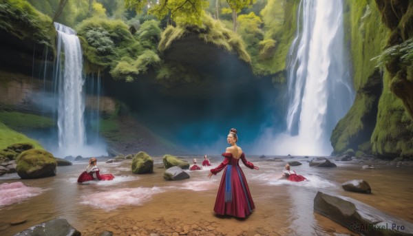 A tranquil day showcasing a female