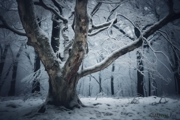 A magnificent unique subject within snowy outdoors