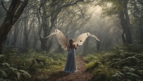 A female caught in a vivid outdoors