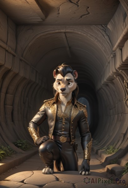 A male portrayed in a inviting outdoors