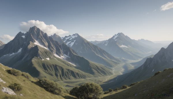 A glimpse of a landscape in a ethereal day