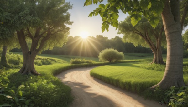 A landscape in a serene day