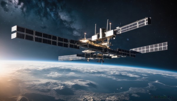 A majestic spacecraft within a lush outdoors