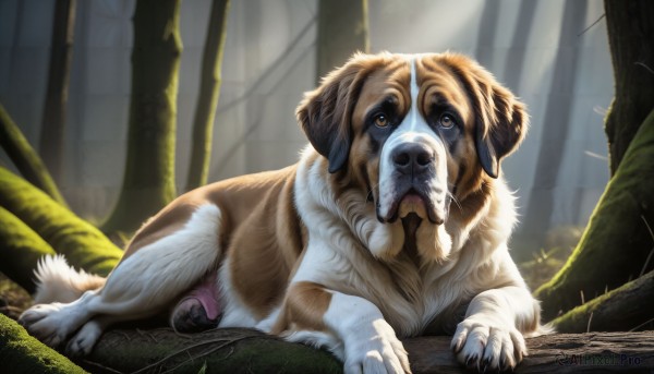 An iconic dog framed by a bold day
